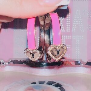 Juicy couture hot pink earrings
